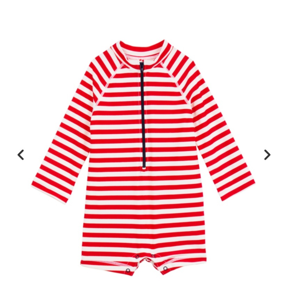 Primary Red & White Rainbow Rashguard